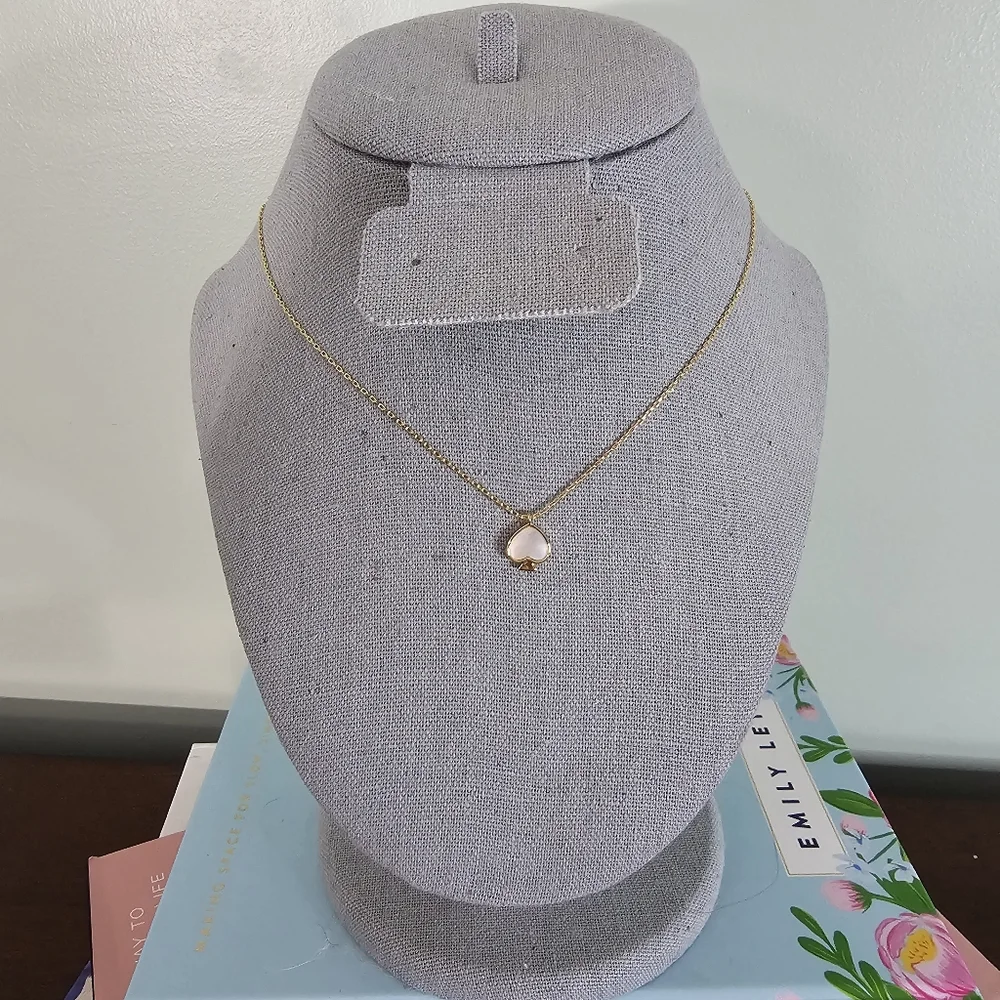 Kate Spade Mini Signature Spade Pendant Necklace Cream Multi‎